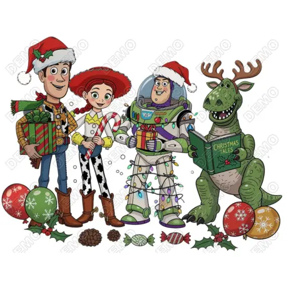 Christmas  Toy Story  DTF  Shirt Iron on Transfer n1