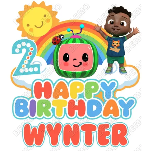 Cocomelon Cody  Birthday   DTF  Iron on Transfer