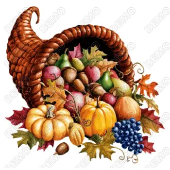 Cornucopia Thanksgiving  DTF Shirt Iron on Transfer 