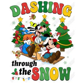 Dushing through the snow Christmas  DTF Shirt Iron on Transfer