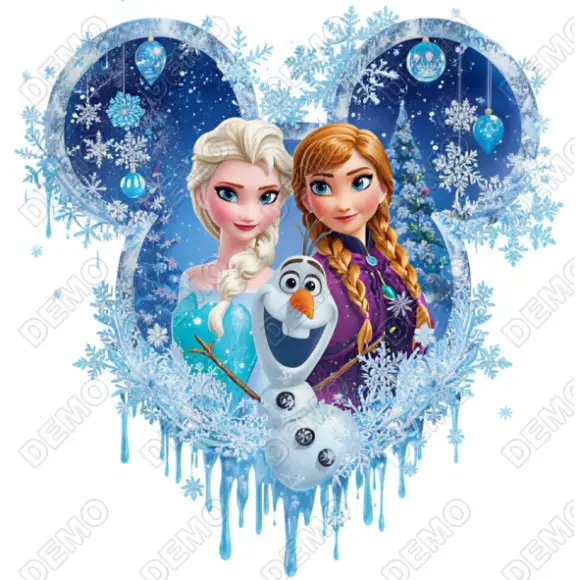 Frozen  Elsa Olaf  Anna DTF  Shirt Iron on Transfer