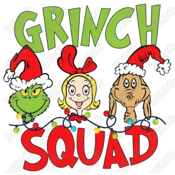 Grinch Squad DTF  Shirt Iron on Transfer 