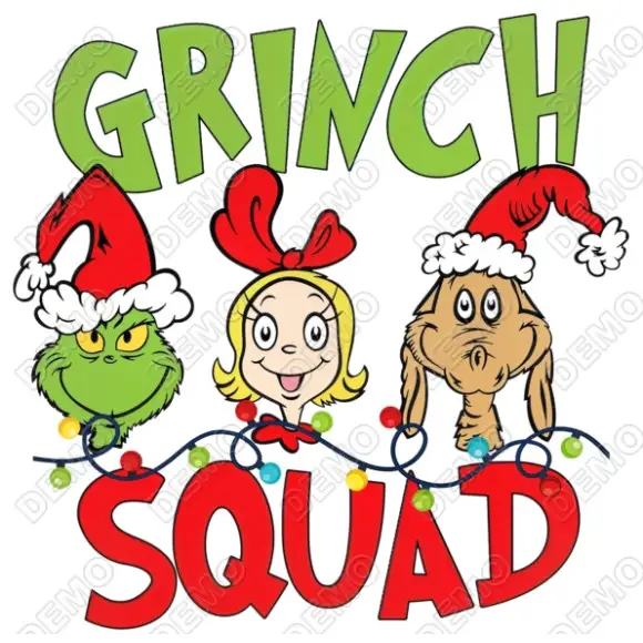 Grinch Squad DTF  Shirt Iron on Transfer