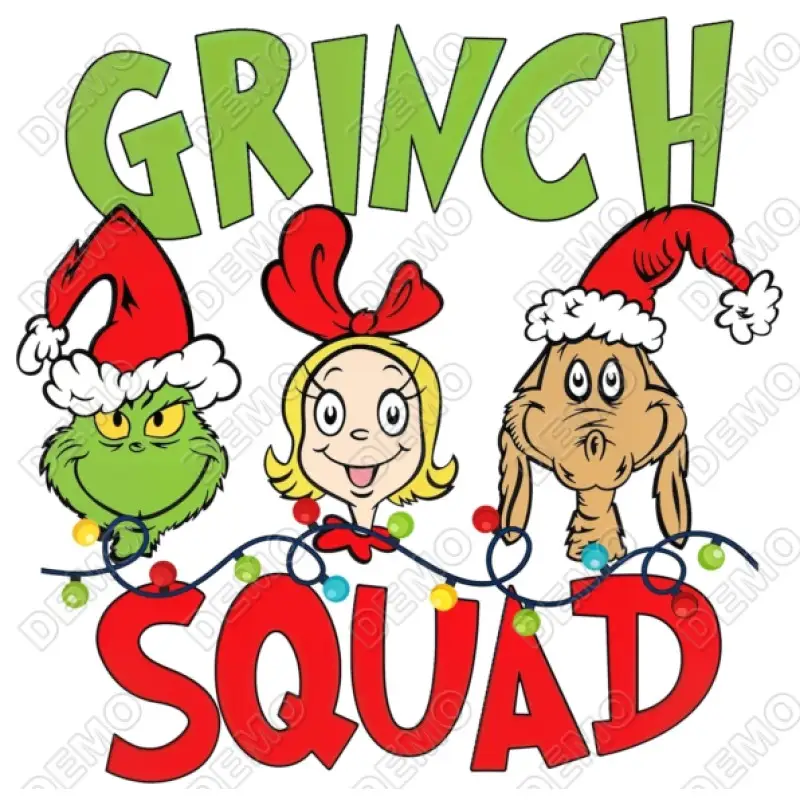 Grinch Squad DTF  Shirt Iron on Transfer Grinch Squad DTF  Shirt Iron on Transfer