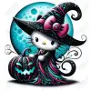  Halloween Hello Kitty  DTF  Iron on Transfer