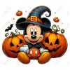  Halloween Mickey Mouse Pumpkin  DTF  Iron on Transfer N8