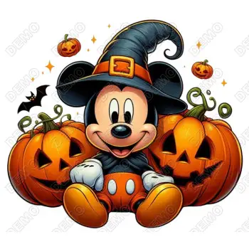  Halloween Mickey Mouse Pumpkin  DTF  Iron on Transfer N8