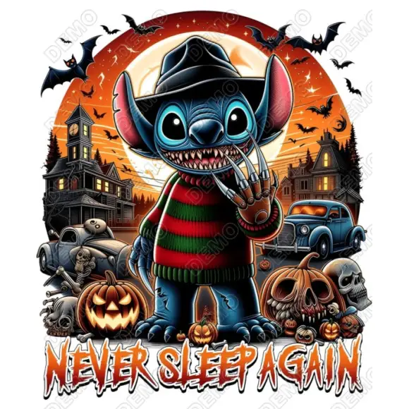 Halloween Stitch Freddy Krueger DTF  Iron on Transfer