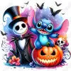  Halloween Stitch Skellington DTF  Iron on Transfer