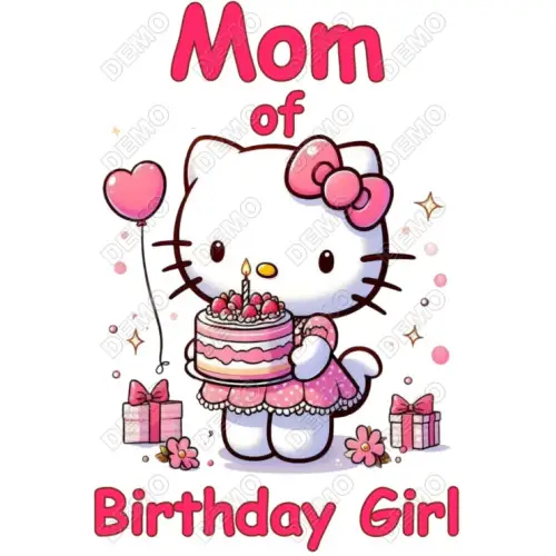 Hello Kitty Family Member  Birthday Custom  DTF Iron on Transfer
