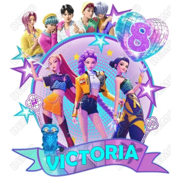 KPop Demon Hunters  Birthday  Personalized   DTF Shirt Iron on Transfer