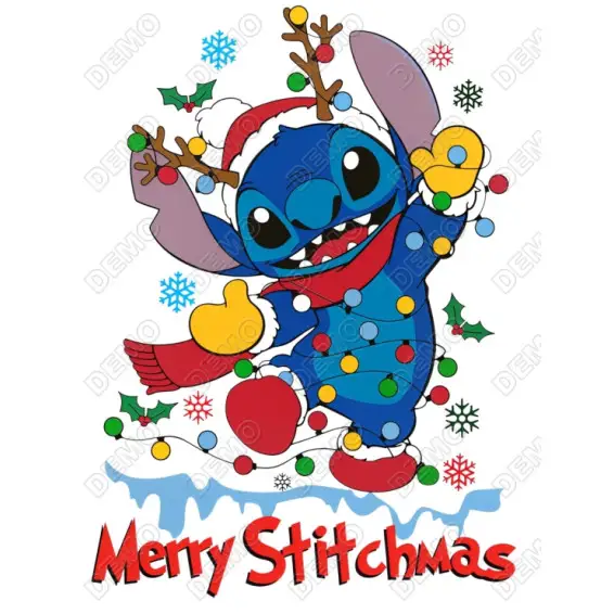 Merry StitchMas  DTF  Shirt Iron on Transfer
