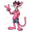 Pink Panther  DTF  Shirt Iron on Transfer  Pink Panther  DTF  Shirt Iron on Transfer
