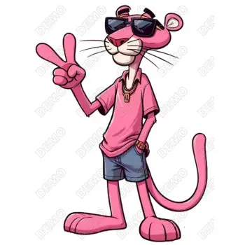 Pink Panther  DTF  Shirt Iron on Transfer 