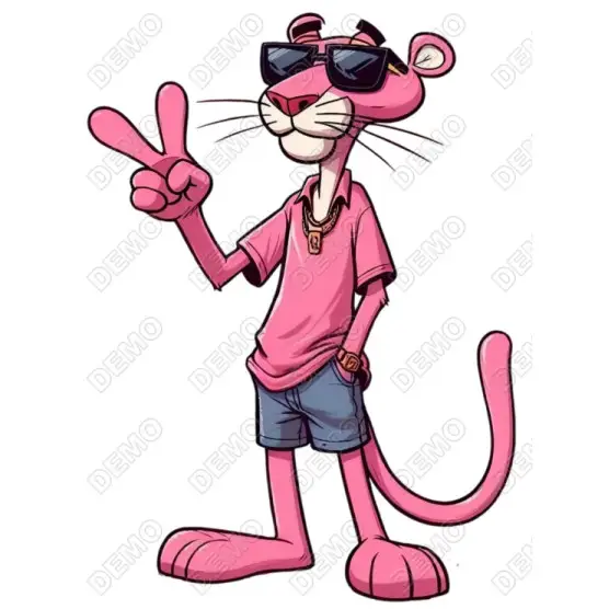 Pink Panther  DTF  Shirt Iron on Transfer
