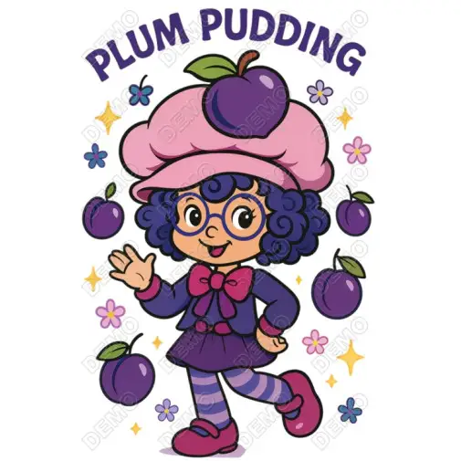 Plum Pudding DTF  Iron on Transfer