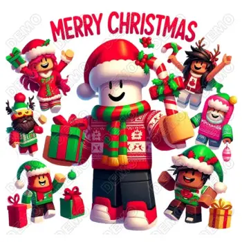 Roblox Christmas  DTF Shirt Iron on Transfer