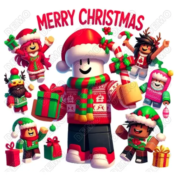 Roblox Christmas  DTF Shirt Iron on Transfer
