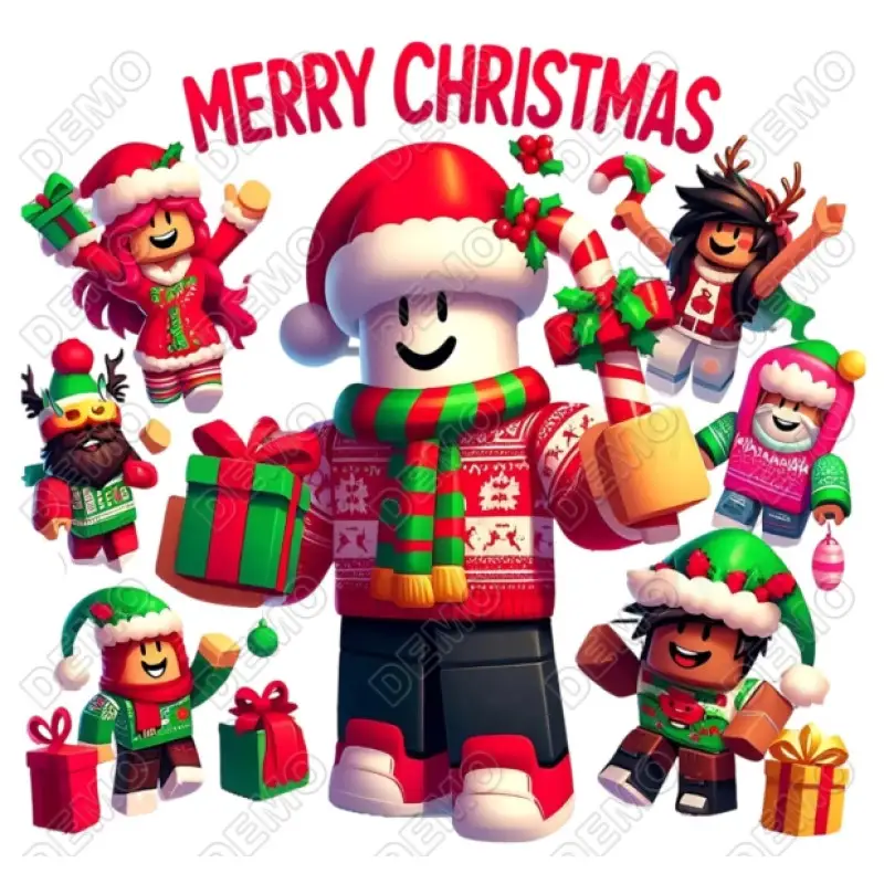 Roblox Christmas  DTF Shirt Iron on Transfer