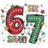 SIX SEVEN 67 Christmas DTF Iron on Transfer