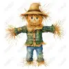 Scarecrows Green Thanksgiving  DTF Shirt Iron on Transfer 