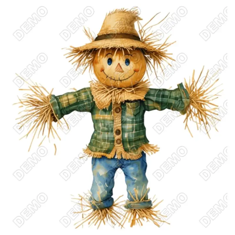 Scarecrows Green Thanksgiving DTF Shirt Iron on Transfer Scarecrows Green Thanksgiving DTF Shirt Iron on Transfer