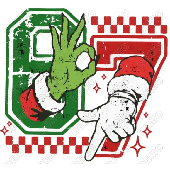 SIX SEVEN 67 Christmas  DTF Iron on Transfer