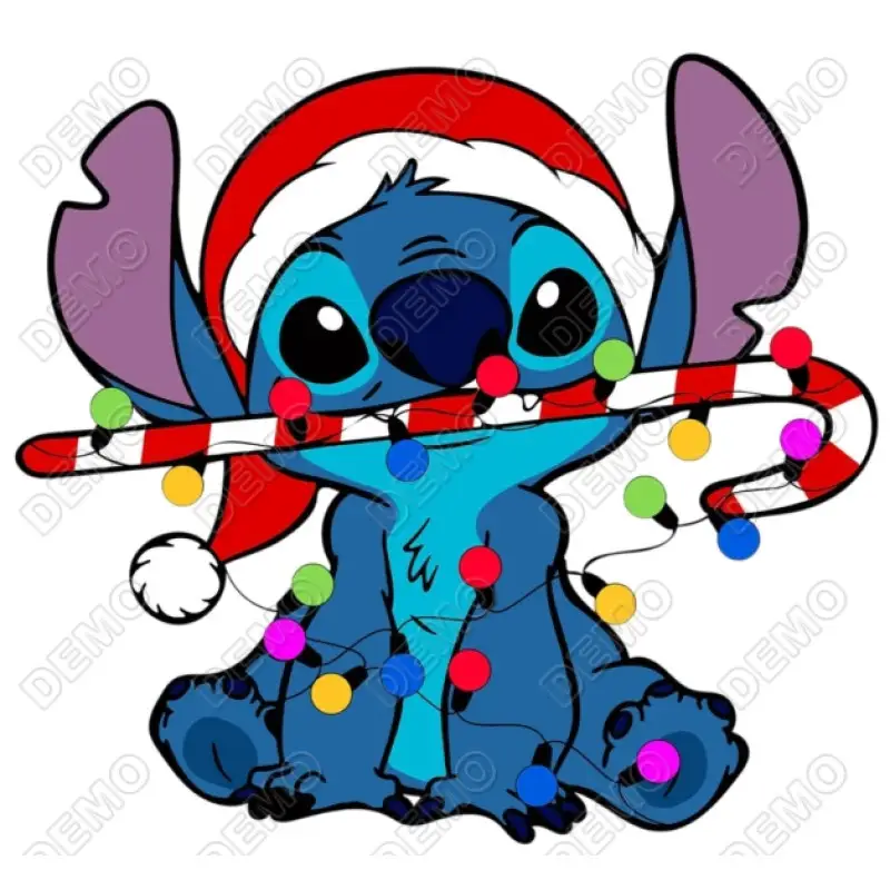 Stitch  Christmas  DTF  Shirt  Iron on Transfer N8 Stitch  Christmas  DTF  Shirt  Iron on Transfer N8