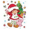 Strawberry Shortcake  Cat  Christmas DTF Iron on Transfer 
