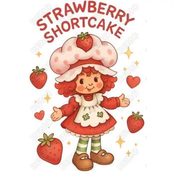 Strawberry Shortcake   DTF Iron on Transfer N4