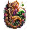 Tangled Rapunzel   DTF   Iron on Transfer 