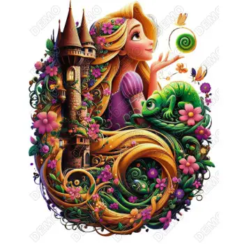 Tangled Rapunzel   DTF   Iron on Transfer 