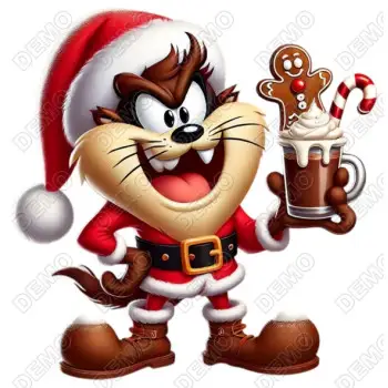 Taz Christmas DTF  Iron on Transfer 