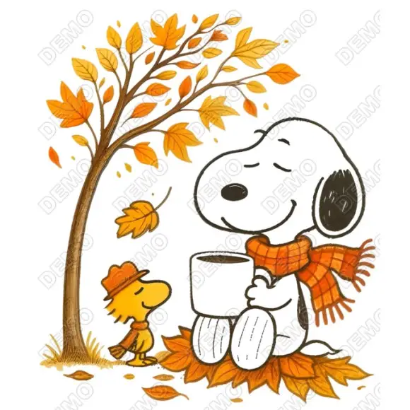Thanksgiving  Fall Peanuts Snoopy DTF  Iron on Transfer