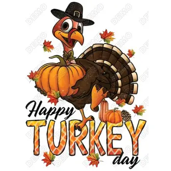 Thanksgiving Turkey  DTF  Shirt Iron on Transfer