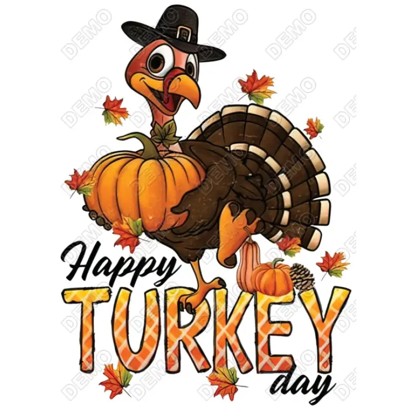 Thanksgiving Turkey  DTF  Shirt Iron on Transfer