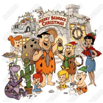 The Flintstones Christmas  DTF Iron on Transfer 