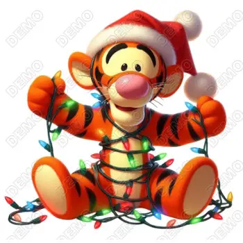 Tiger  Christmas DTF  Shirt Iron on Transfer 