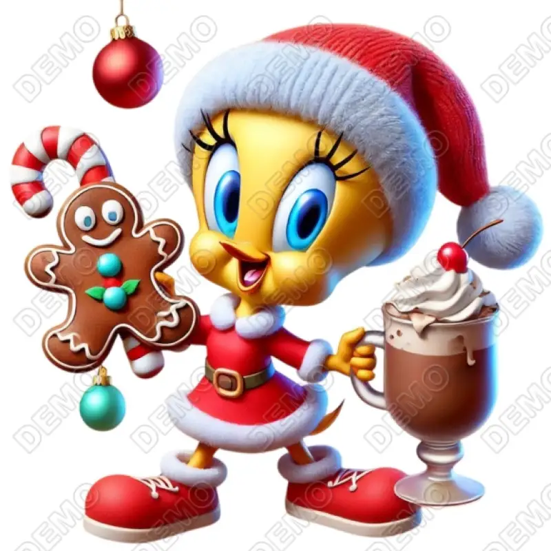 Tweety  Christmas DTF Iron on Transfer