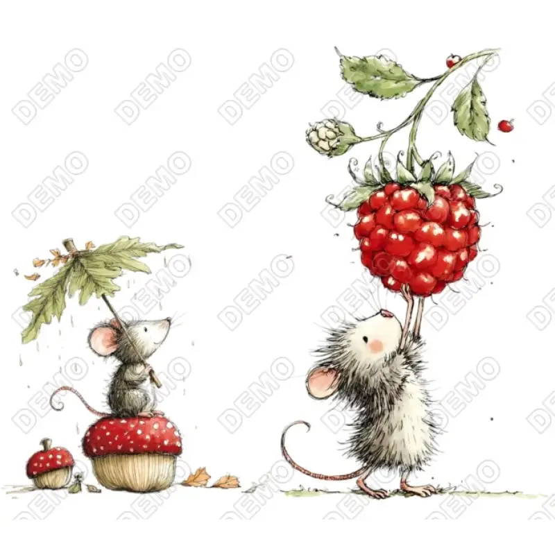 Whimsical  Mouse  DTF Iron on Transfer