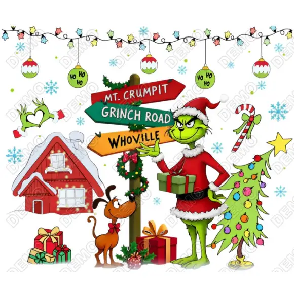Whoville Mt Crumpit  Christmas DTF  Shirt Iron on Transfer