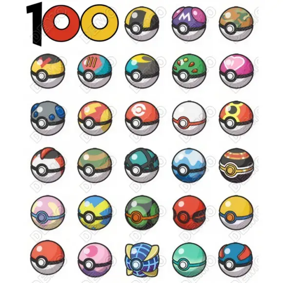100 Days of School Pokeballs Pokemon   DTF  Iron on Transfer