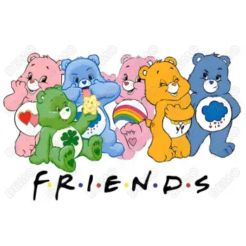 Care Bears Friends  DTF Shirt Iron on Transfer 