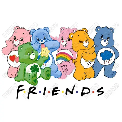 Care Bears Friends  DTF Shirt Iron on Transfer