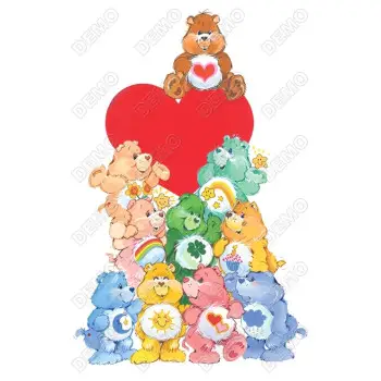 Care Bears Heart Valentines  DTF Shirt Iron on Transfer 