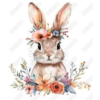 Cute Easter Bunny DTF Iron On Transfer