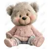 Cute Teddy Bear  DTF Iron on Transfer  