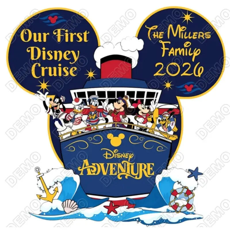 Disney Family Cruise Ship  Personalized  DTF  Iron on Transfer