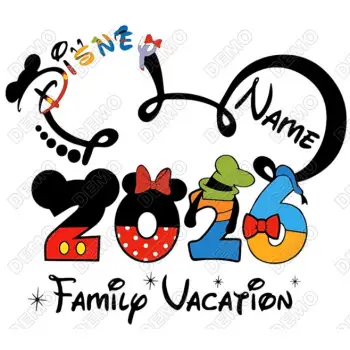 Disney Vacation  Mickey Mouse Personalized  DTF  Iron on Transfer