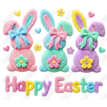 Easter Bunny DTF Iron On Transfer N78